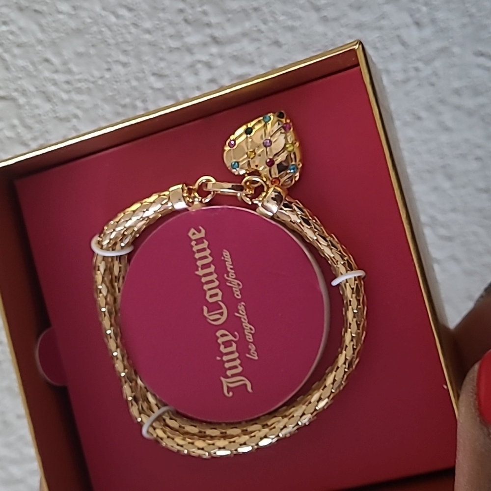 Juicy Couture Multicolor Heart Charm Bracelet